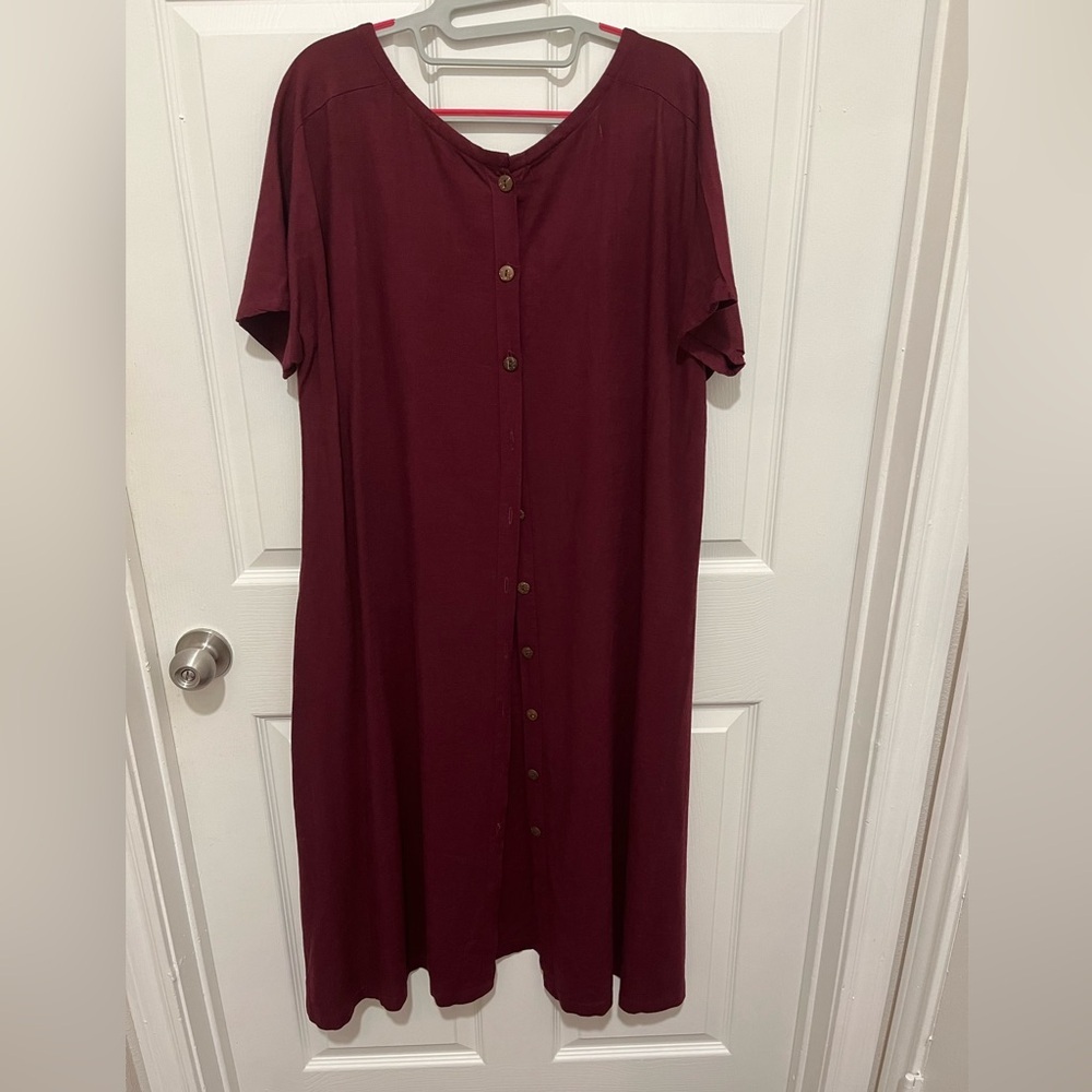 YOUGA Handmade Custom Dress Front Buttons Oversize